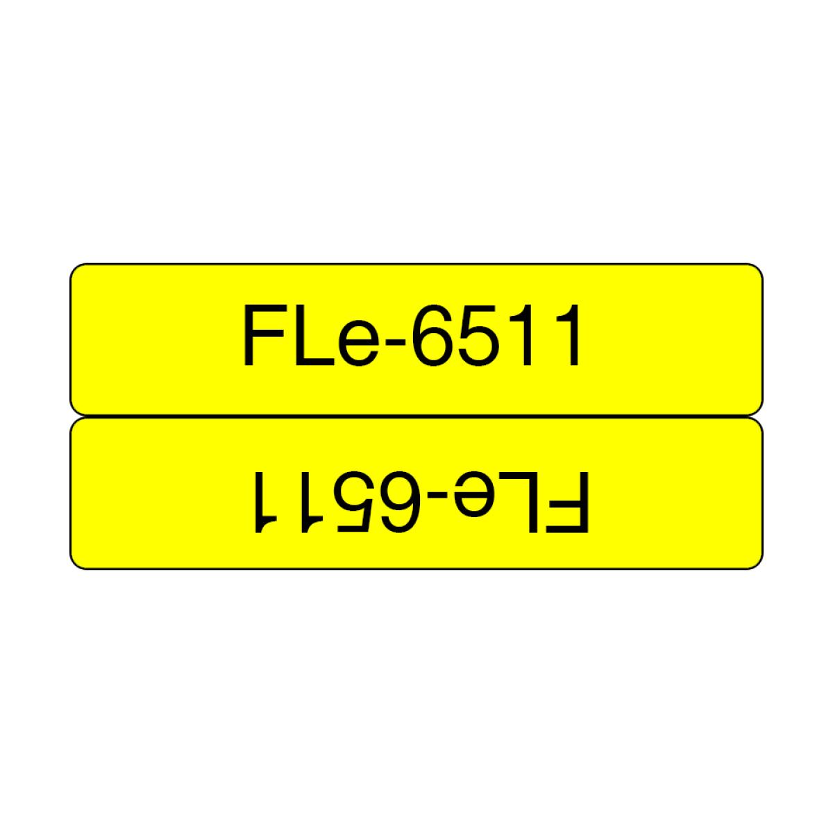 Brother FLE-6511 label-making tape Black on yellow