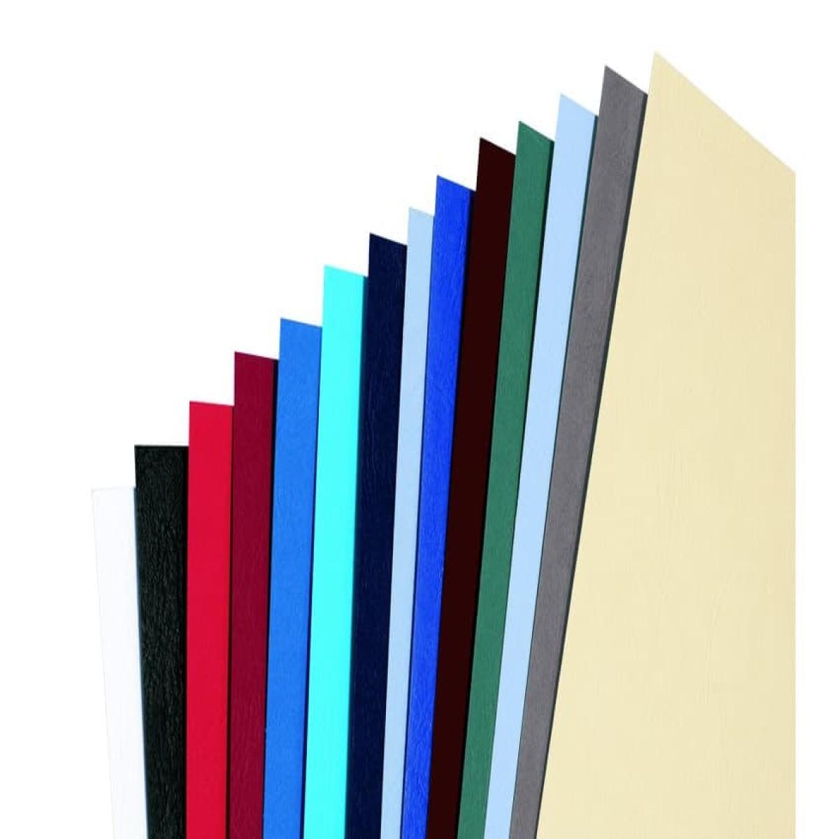 GBC LeatherGrain Binding Covers 250gsm A4 Dark Red (100)