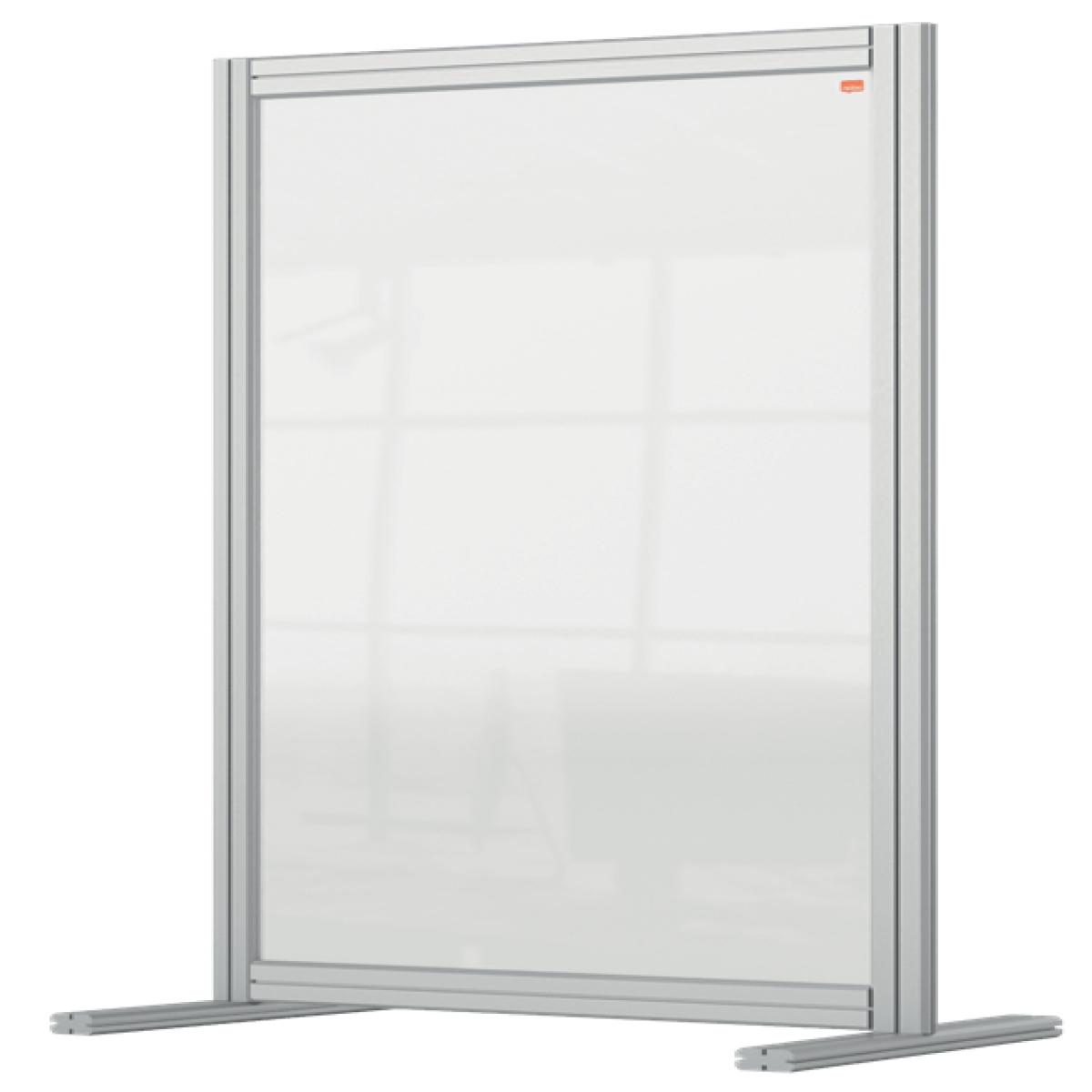 Nobo Premium Plus Clear Acrylic Protective Desk Divider Screen Modular System 600x1000mm