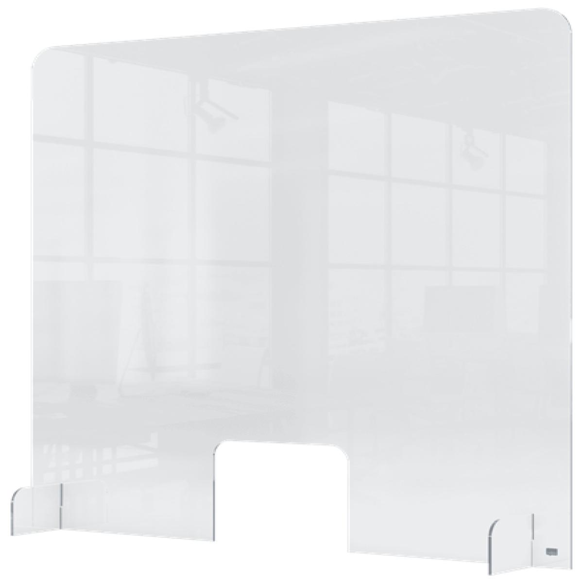 Nobo Clear Acrylic Protective Counter Partition Screen With Transaction Window 700x850mm