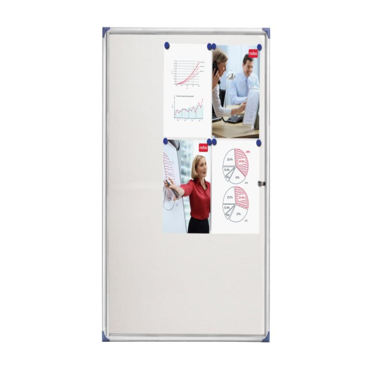 Nobo Extra Flat Magnetic Lockable Noticeboard 9XA4