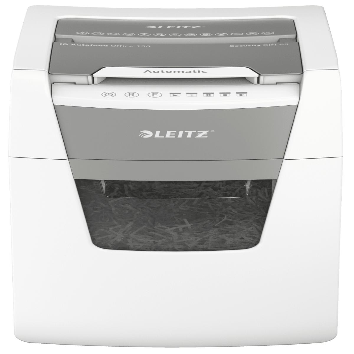 Leitz P5 44L paper shredder Micro-cut shredding 55 dB 23 cm Silver, Black, White, Grey