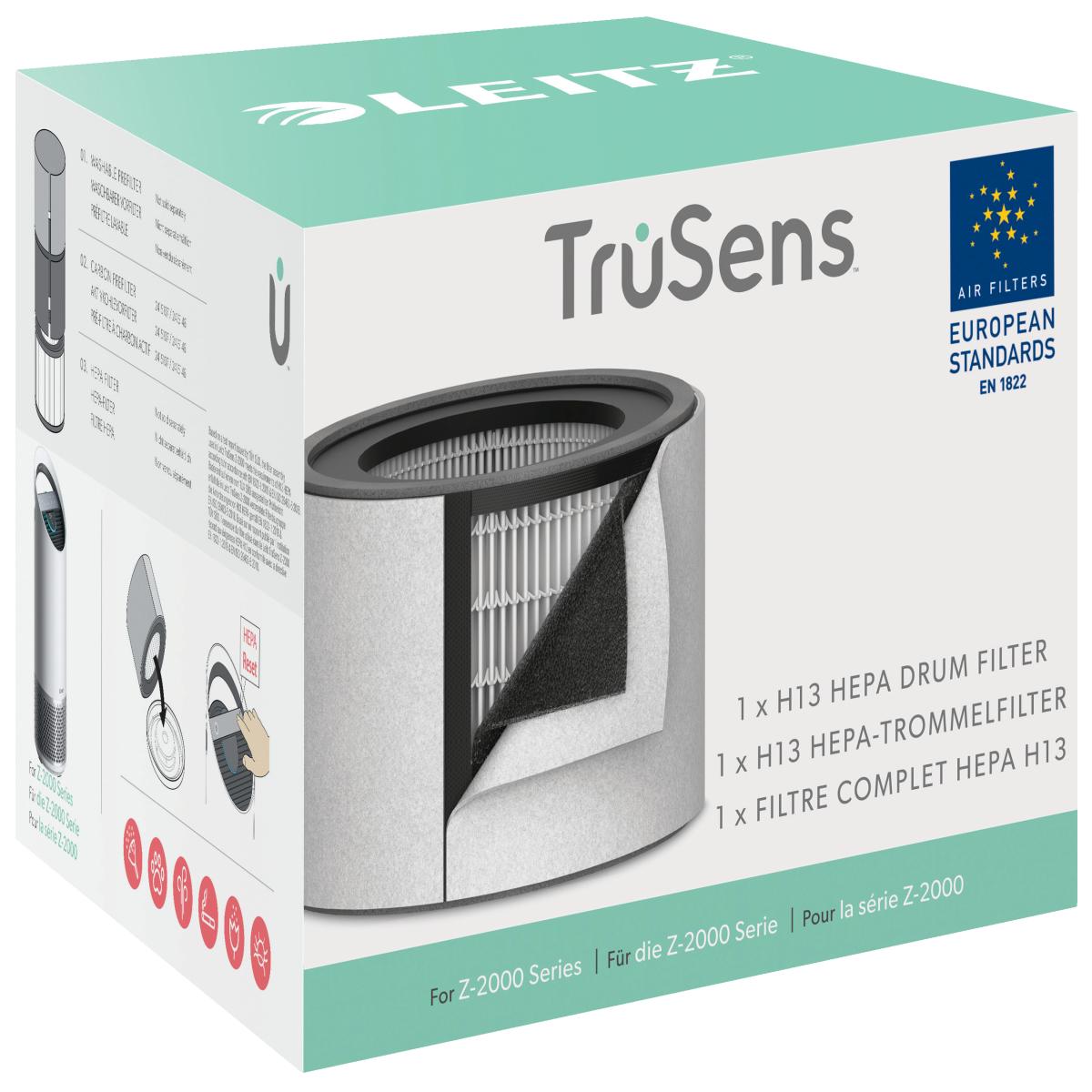 Leitz Replacement 3-In-1 H13 HEPA Filter for TruSens Z-2000 / Z-2500 Medium Air Purifier