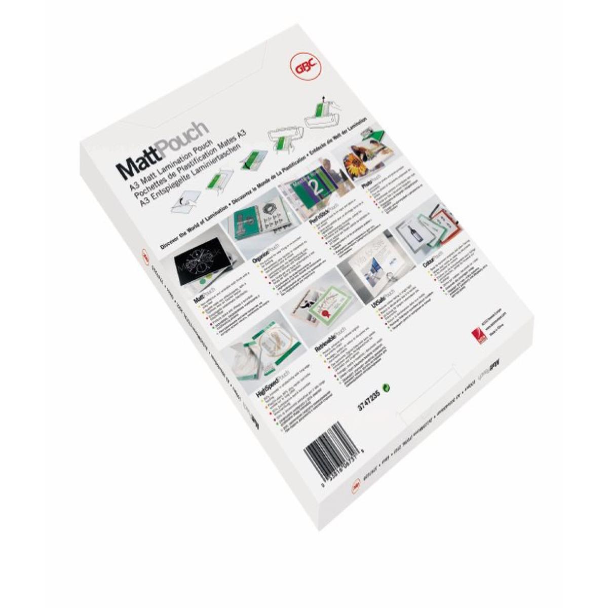 GBC 41660E A3 Matt Document Pouch 2 x 75 Micron 100Pk