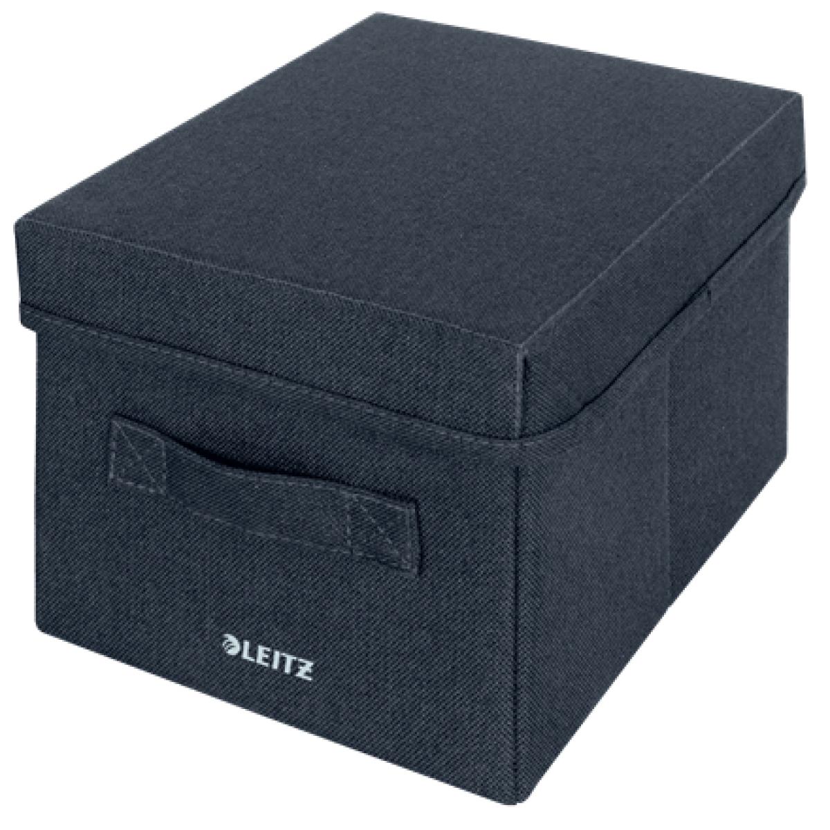 Leitz Fabric Storage Box with lid small , pack of 2