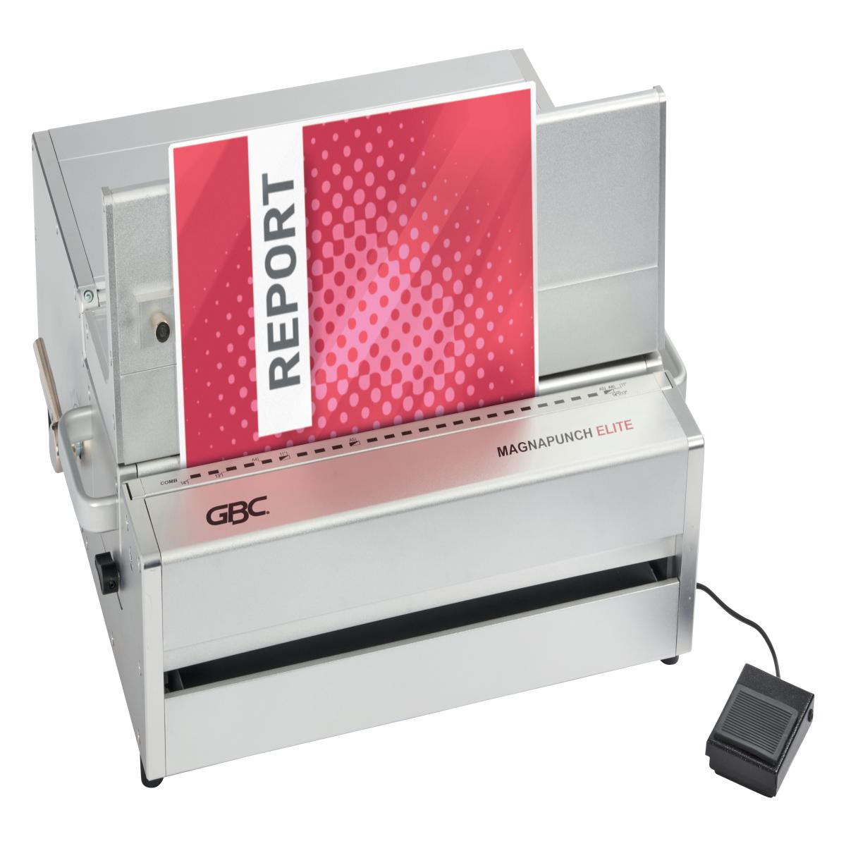 GBC Magnapunch Elite Electric Multi Die set Punch with Foot Pedal 30 Sheet Punch Capacity