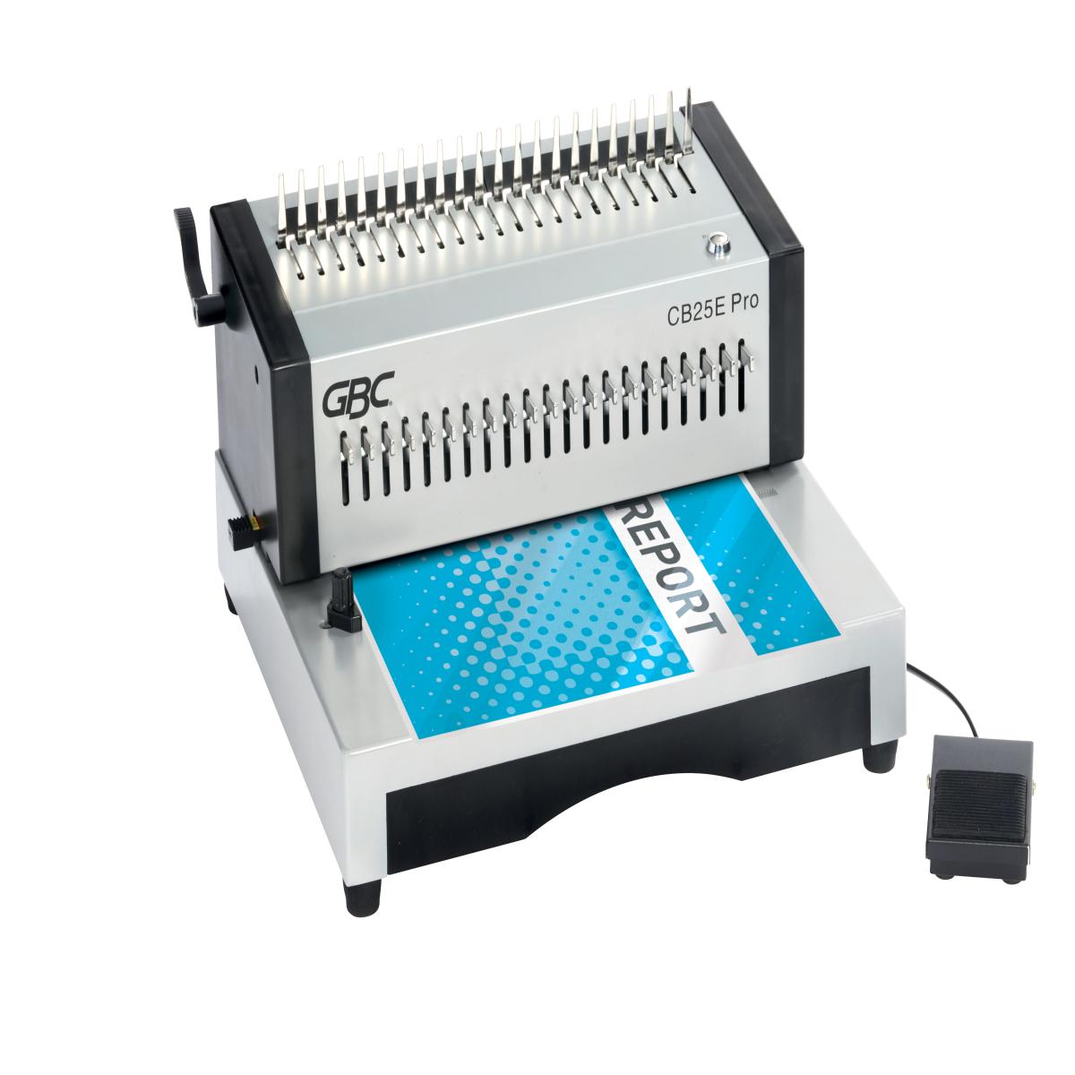 GBC CB25E Pro Heavy Duty Electric Punch and Comb Binding Machine Capacity 500 A4 Sheets
