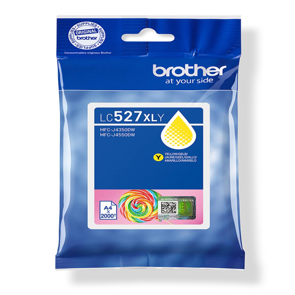 Brother Genuine LC527XLY High Yield Ink Cartridge - Yellow