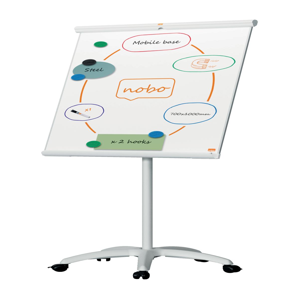 Nobo 1915702 Premium Plus Mobile Steel Magnetic Whiteboard Easel