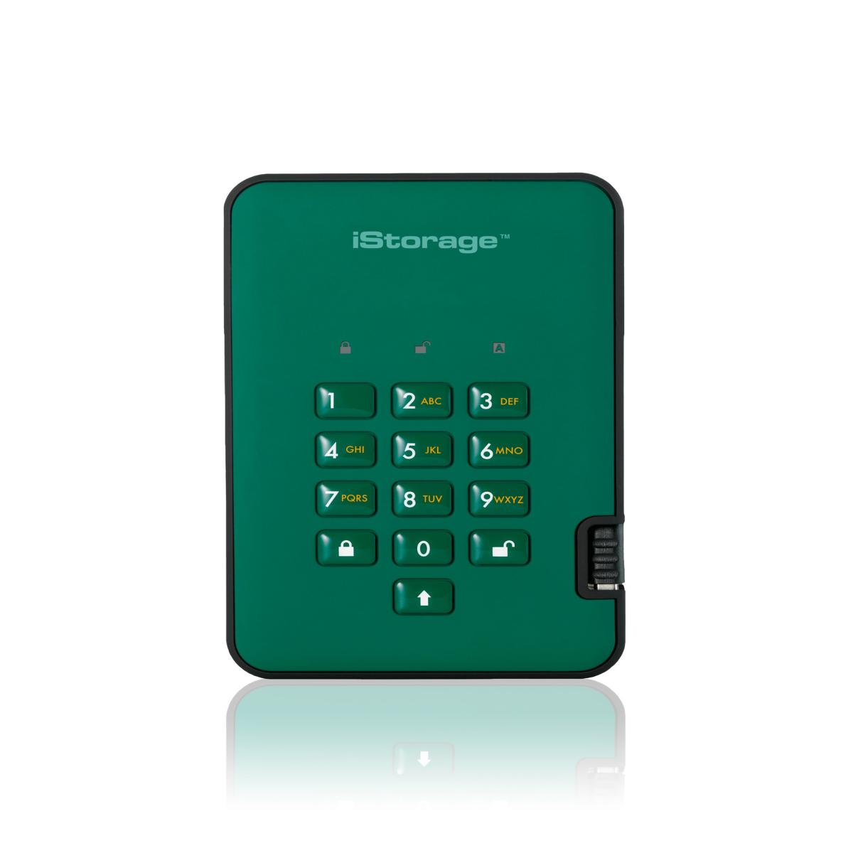 iStorage diskAshur² SSD 512GB Green | Secure Portable Solid State Drive |AES-XTS 256-bit Hardware Encryption | PIN protected | OS & Platform Independent | TAA Compliant |Brute force hack defence | Dust/Water Resistant
