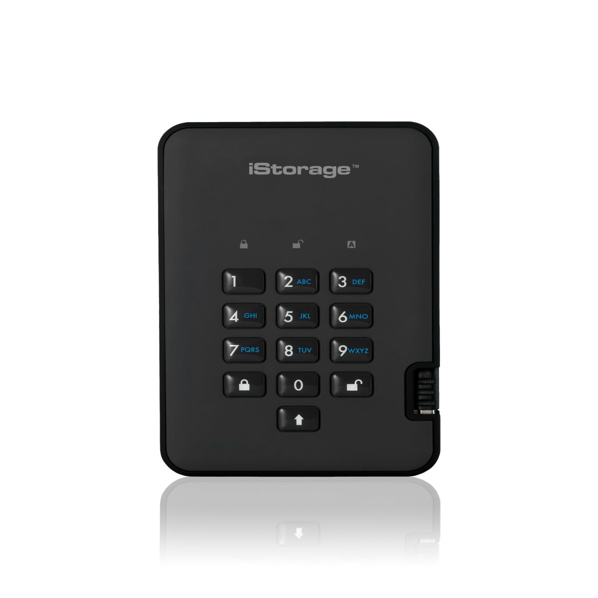 iStorage diskAshur² HDD 3TB Black | Secure Portable Hard Drive |AES-XTS 256-bit Hardware Encryption | PIN protected | OS & Platform Independent | TAA Compliant|Brute force hack defence | Dust/Water Resistant