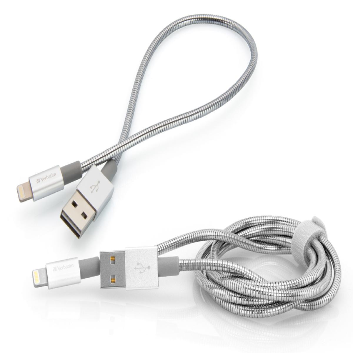 Verbatim 48873 lightning cable 1 m Stainless steel