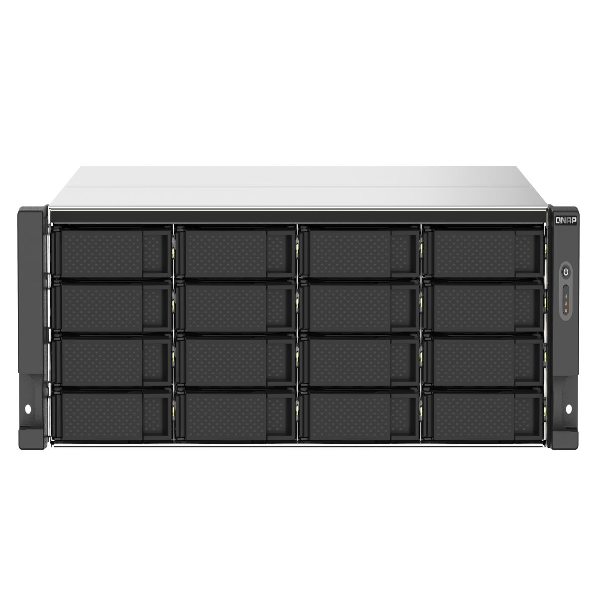 QNAP TS-1673AU-RP-16G NAS Rack (3U) Ryzen Embedded V1500B 16 GB DDR4 96 TB HDD QNAP Turbo System Black, Grey