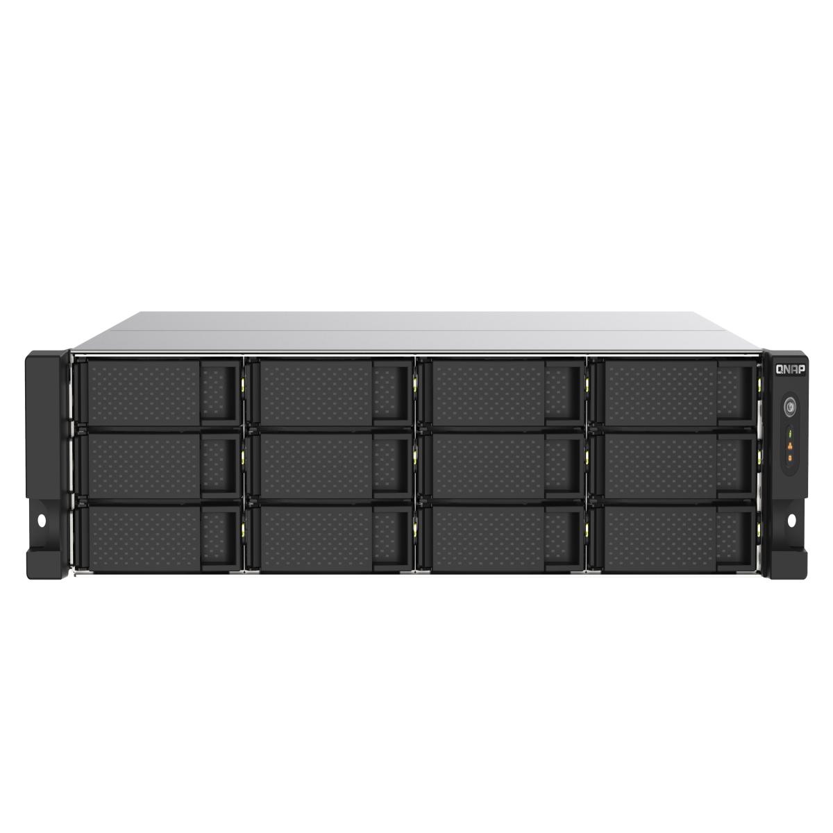 QNAP TS-1273AU-RP-8G NAS Rack (2U) Ryzen Embedded V1500B 8 GB DDR4 216 TB HDD QNAP Turbo System Black