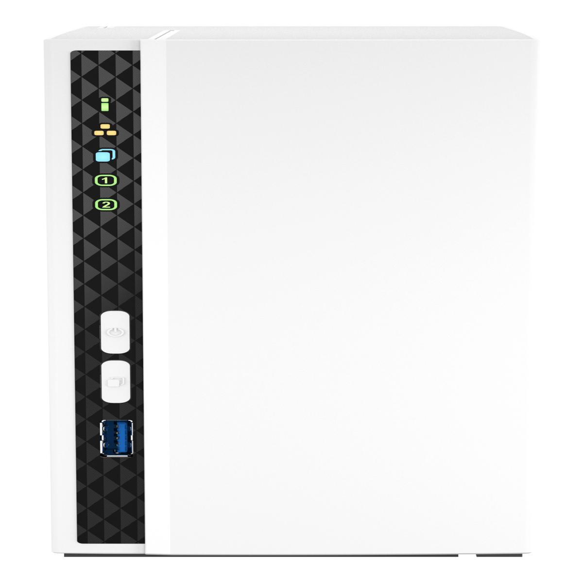 QNAP TS-233 NAS Tower ARM Cortex-A55 2 GB 12 TB HDD QNAP QTS White