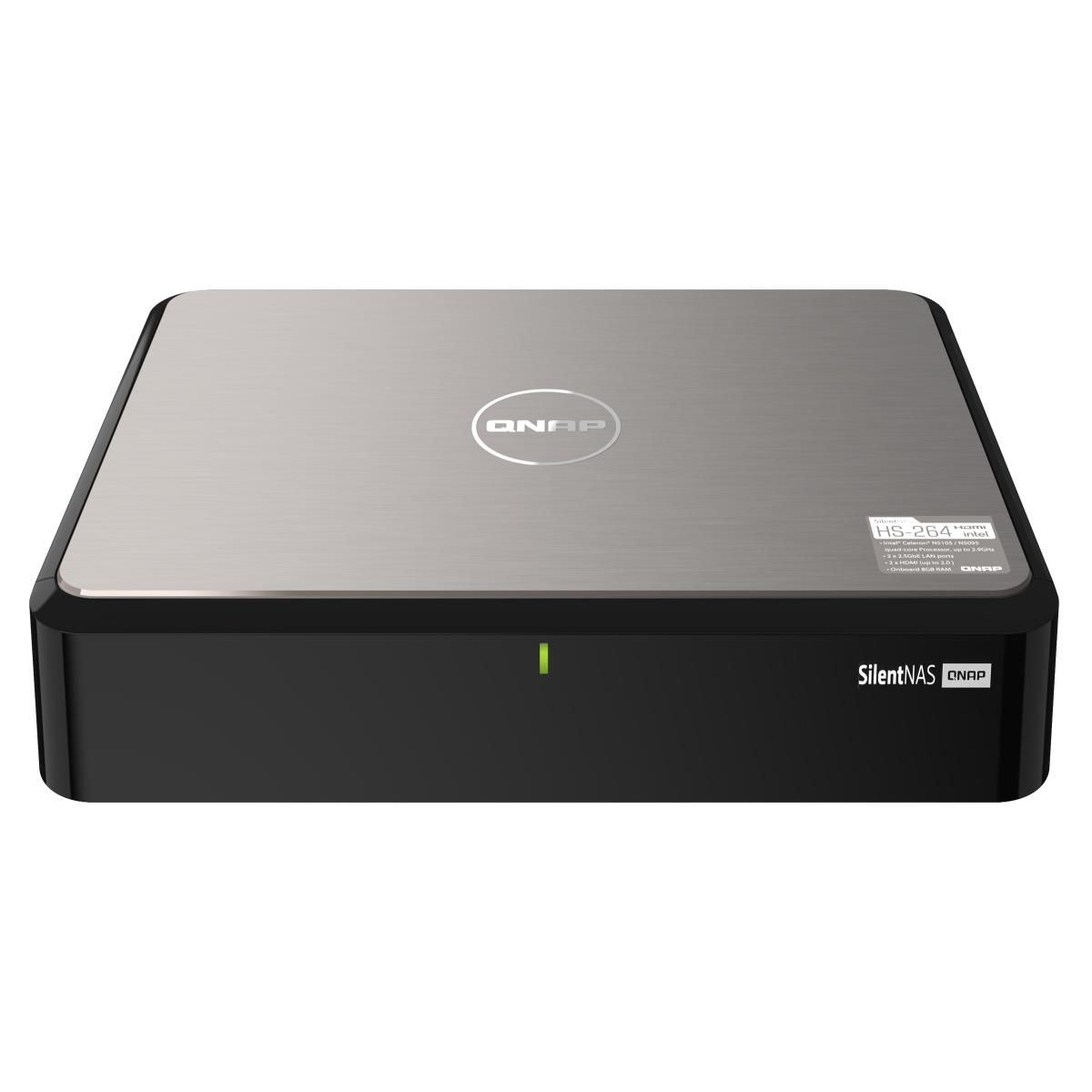 QNAP HS-264 NAS Desktop Intel® Celeron® N5105 8 GB 8 TB HDD QNAP Turbo System Black