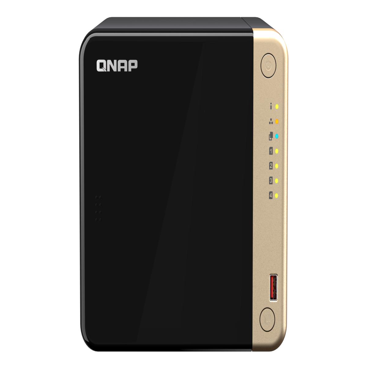 QNAP TS-464 NAS Tower Intel® Celeron® N5095 4 GB DDR4 40 TB QNAP QTS Black, Bronze