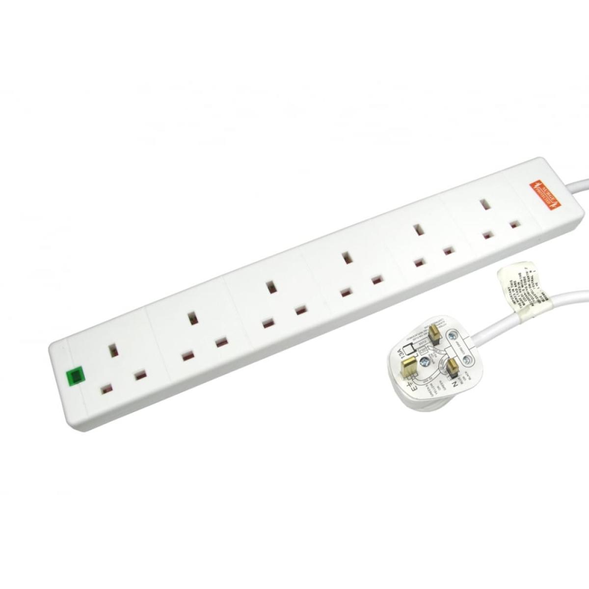 CDL 5m UK Power Extension -6 Ports
