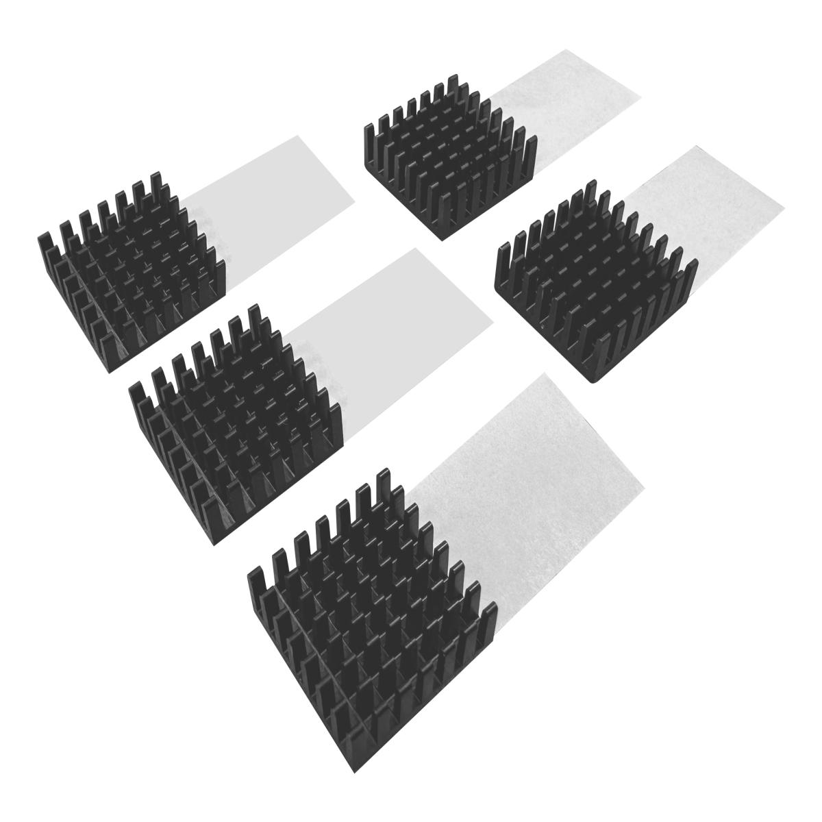 QNAP HS-M2SSD-07 computer cooling system M.2 NVMe SSD Heatsink/Radiator Black 5 pc(s)