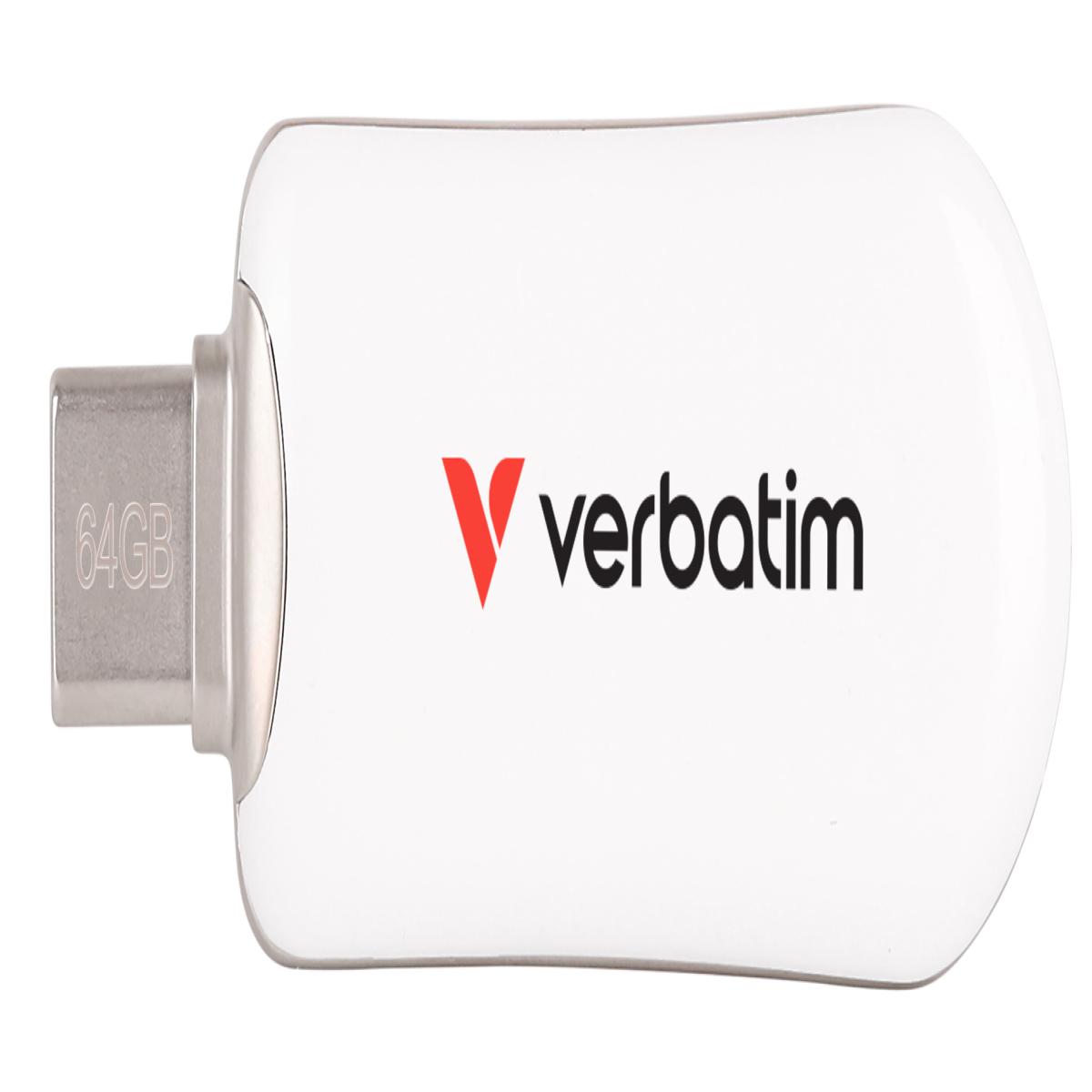 Verbatim Plectra USB-C Flash Drive White 64GB