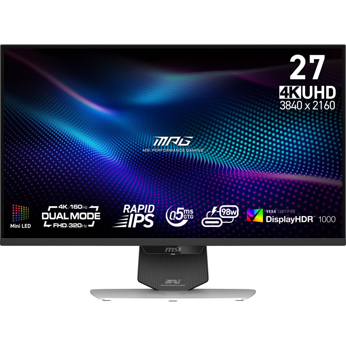 MSI MPG 274URDFW E16M computer monitor 68.6 cm (27") 3840 x 2160 pixels 4K Ultra HD LED Black, White