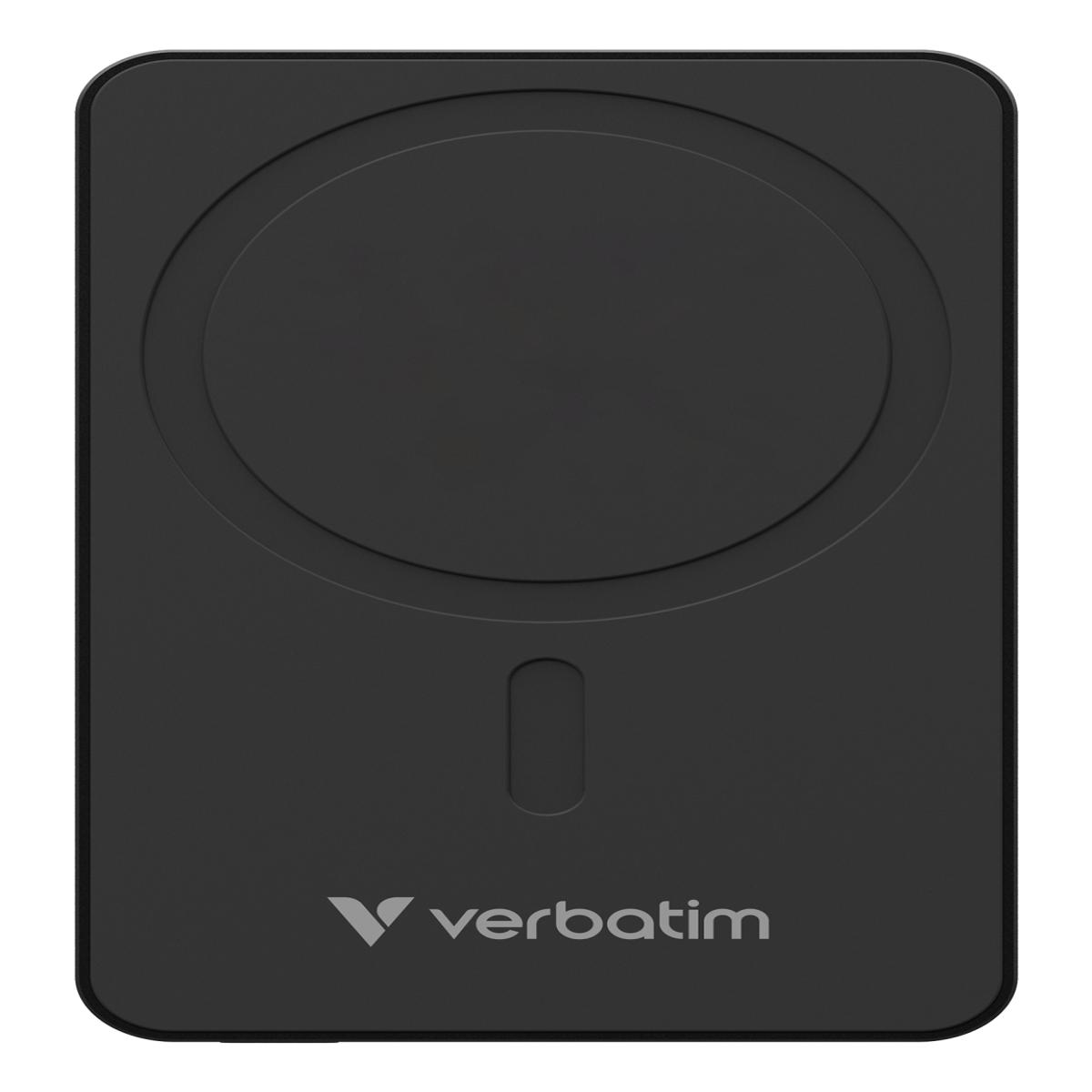 Verbatim Charge 'n' Go Essentials Magnetic Wireless Power Bank 5000 mAh Black
