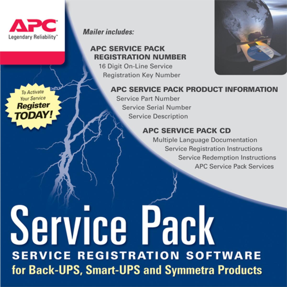 APC Warranty extension service pack, for accessories, 1yr, level 05