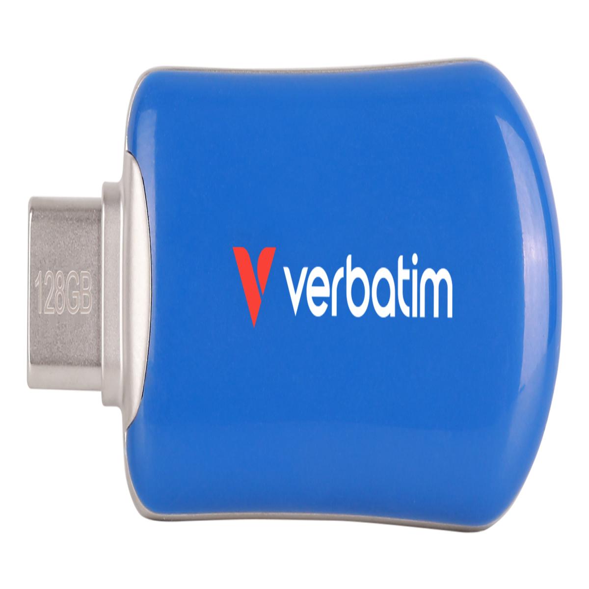 Verbatim Plectra USB-C Flash Drive Blue 128GB