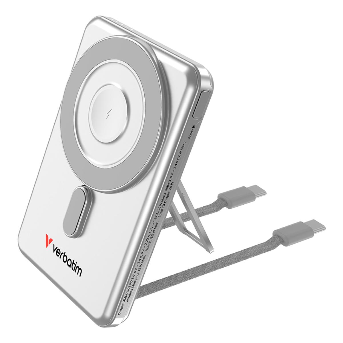 Verbatim Charge'n'Go 2C Power Bank 5000 mAh Silver