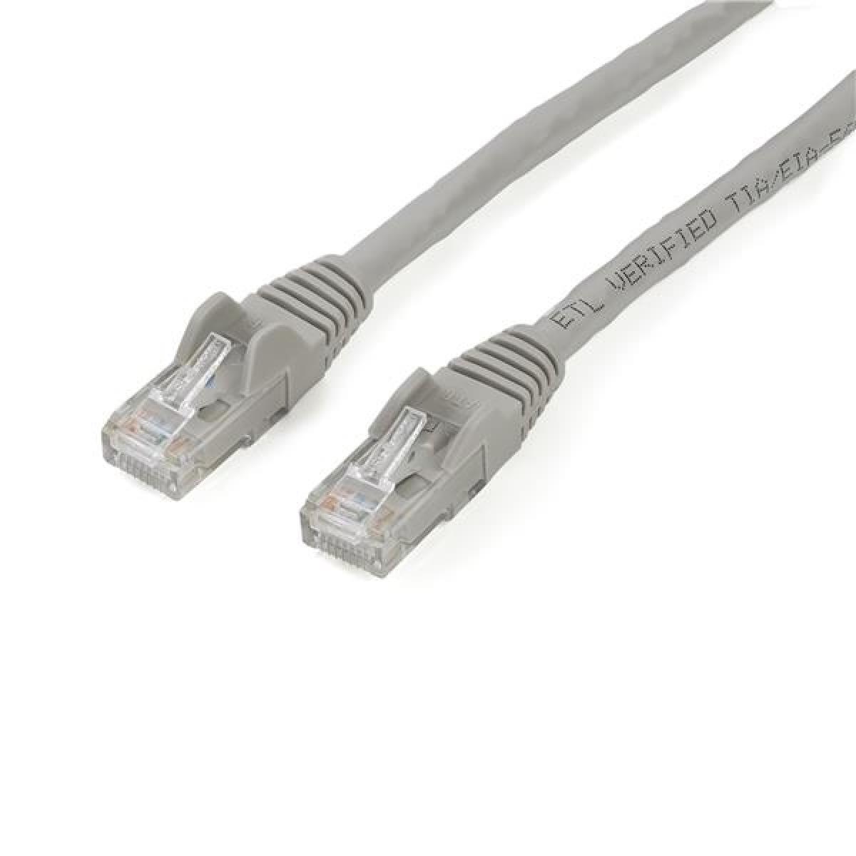 StarTech.com 2m CAT6 Ethernet Cable - Grey CAT 6 Gigabit Ethernet Wire -250MHz 100W PoE RJ45 UTP Network/Patch Cord Snagless w/Strain Relief Individually Tested