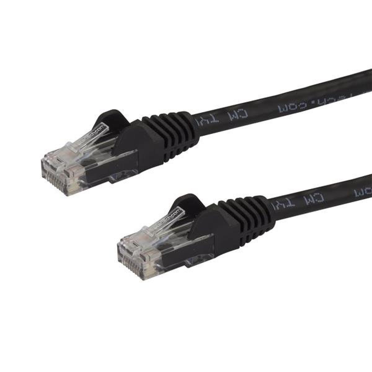 StarTech.com 2m CAT6 Ethernet Cable - Black CAT 6 Gigabit Ethernet Wire -250MHz 100W PoE RJ45 UTP Network/Patch Cord Snagless w/Strain Relief Individually Tested