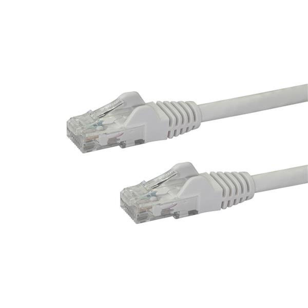StarTech.com 1m CAT6 Ethernet Cable - White CAT 6 Gigabit Ethernet Wire -250MHz 100W PoE RJ45 UTP Network/Patch Cord Snagless w/Strain Relief Individually Tested