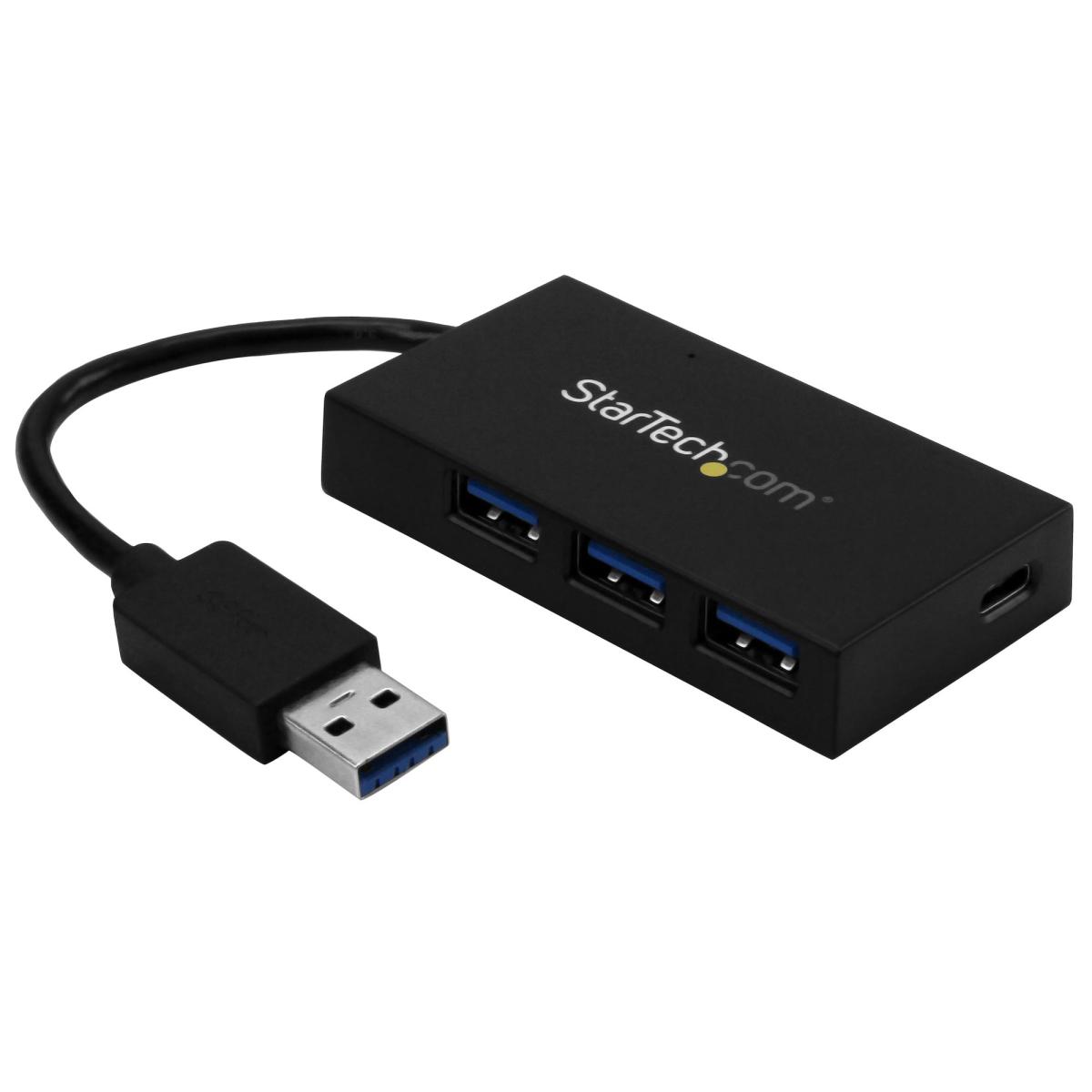 StarTech.com 4 Port USB 3.0 Hub - USB Type-A Hub with 1x USB-C & 3x USB-A Ports (SuperSpeed 5Gbps) - USB Bus Powered - USB 3.2 Gen 1 Adapter Hub - Portable/Laptop USB Hub - TAA