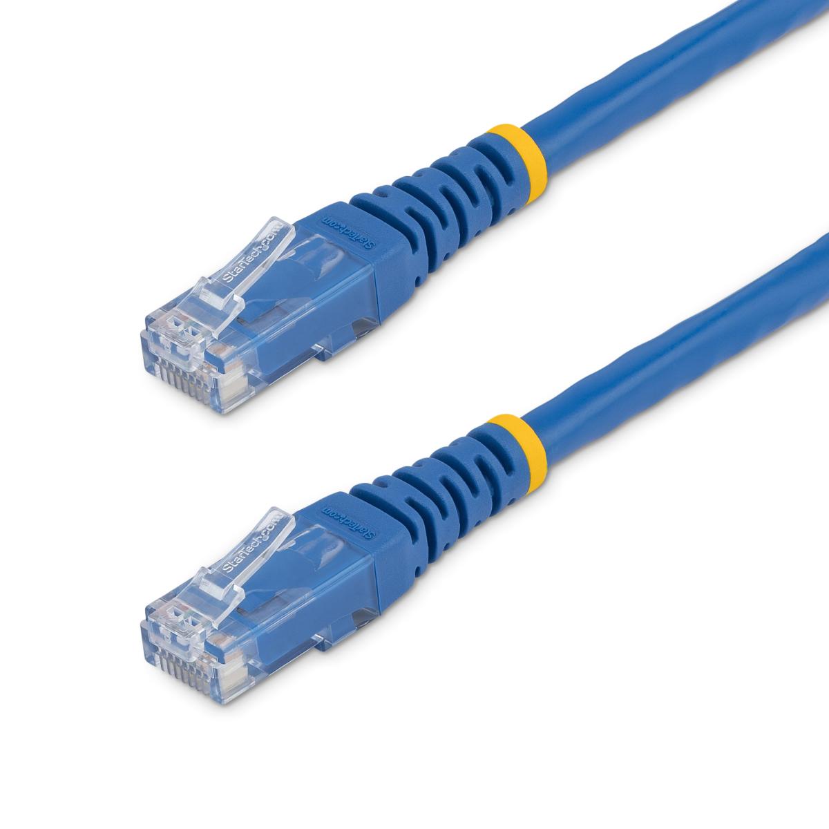 StarTech.com 4ft CAT6 Ethernet Cable - Blue CAT 6 Gigabit Ethernet Wire -250MHz 100W PoE RJ45 UTP Molded Network/Patch Cord w/Strain Relief/ Individually Tested