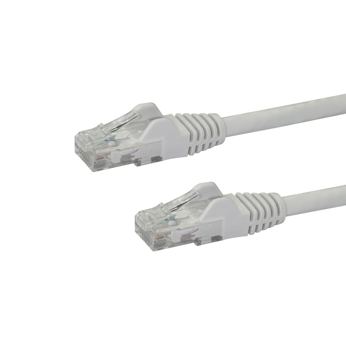 StarTech.com 75ft CAT6 Ethernet Cable - White CAT 6 Gigabit Ethernet Wire -250MHz 100W PoE RJ45 UTP Network/Patch Cord Snagless w/Strain Relief Individually Tested