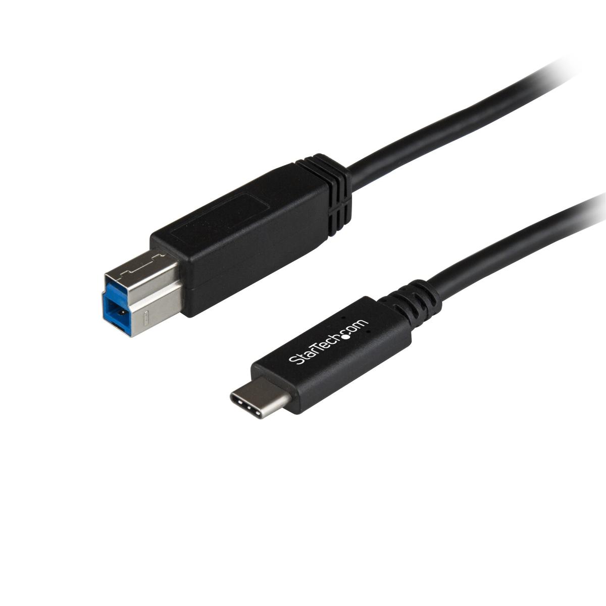 StarTech.com 3.3ft (1m) USB-B to USB-C Cable, USB 10Gbps, Data Cord, USB 3.2 Gen 2, USB-C Data Transfer Cable