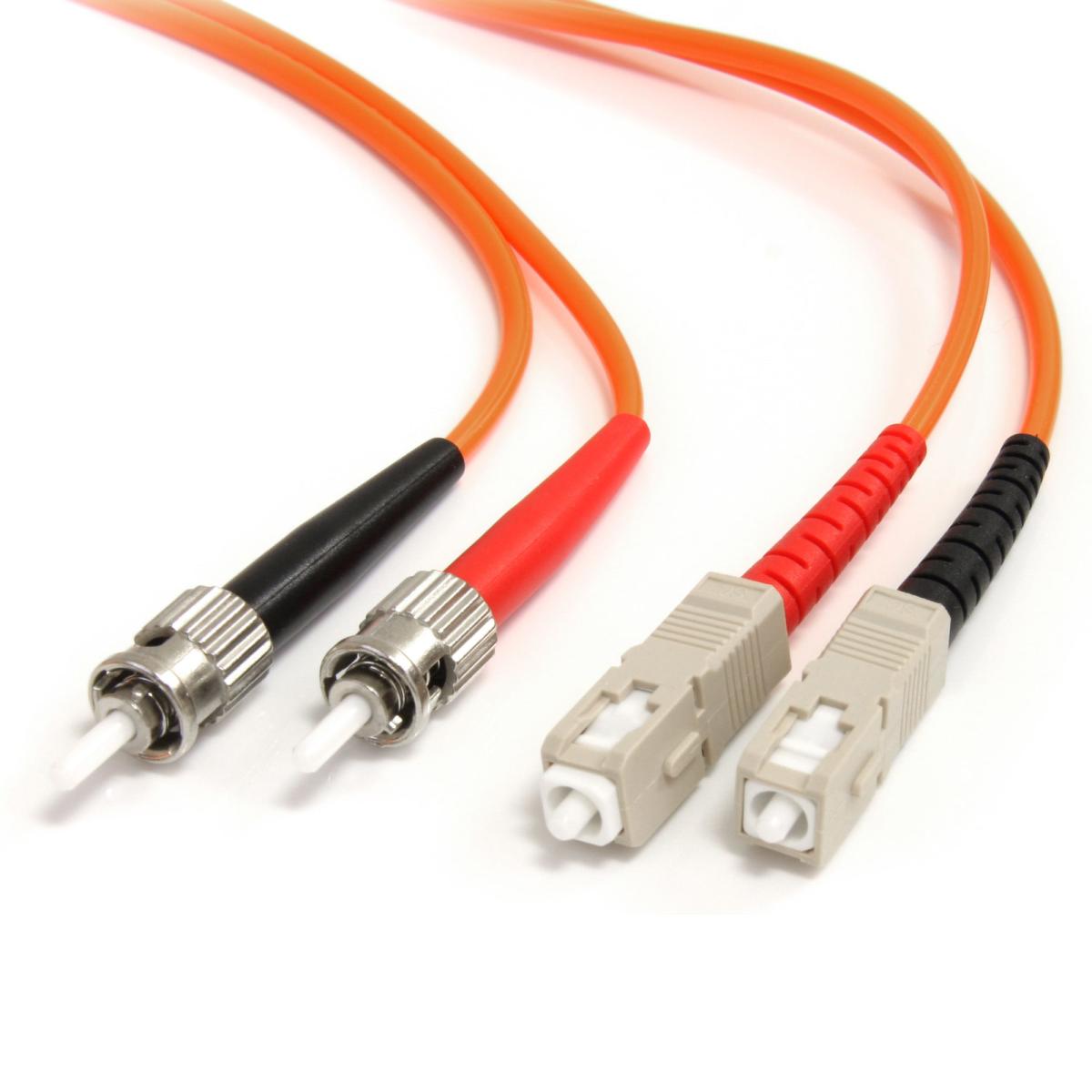 StarTech.com Fiber Optic Cable - Multimode Duplex 62.5/125 - LSZH - ST/SC - 1 m