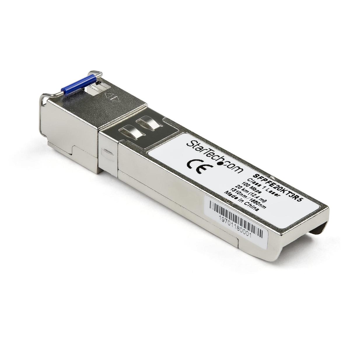 StarTech.com Juniper SFP-FE20KT15R13 Compatible SFP Module - 100BASE-BX-D - 100 MbE Ethernet BiDi Fiber (SMF)