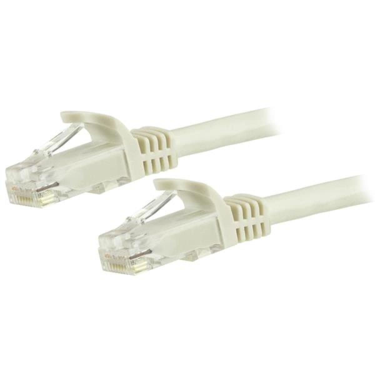 StarTech.com 1.5m CAT6 Ethernet Cable - White CAT 6 Gigabit Ethernet Wire -250MHz 100W PoE RJ45 UTP Network/Patch Cord Snagless w/Strain Relief Individually Tested
