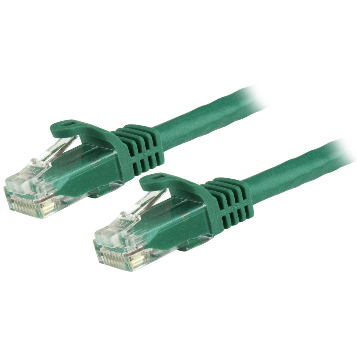 StarTech.com 7.5m CAT6 Ethernet Cable - Green CAT 6 Gigabit Ethernet Wire -250MHz 100W PoE RJ45 UTP Network/Patch Cord Snagless w/Strain Relief Individually Tested