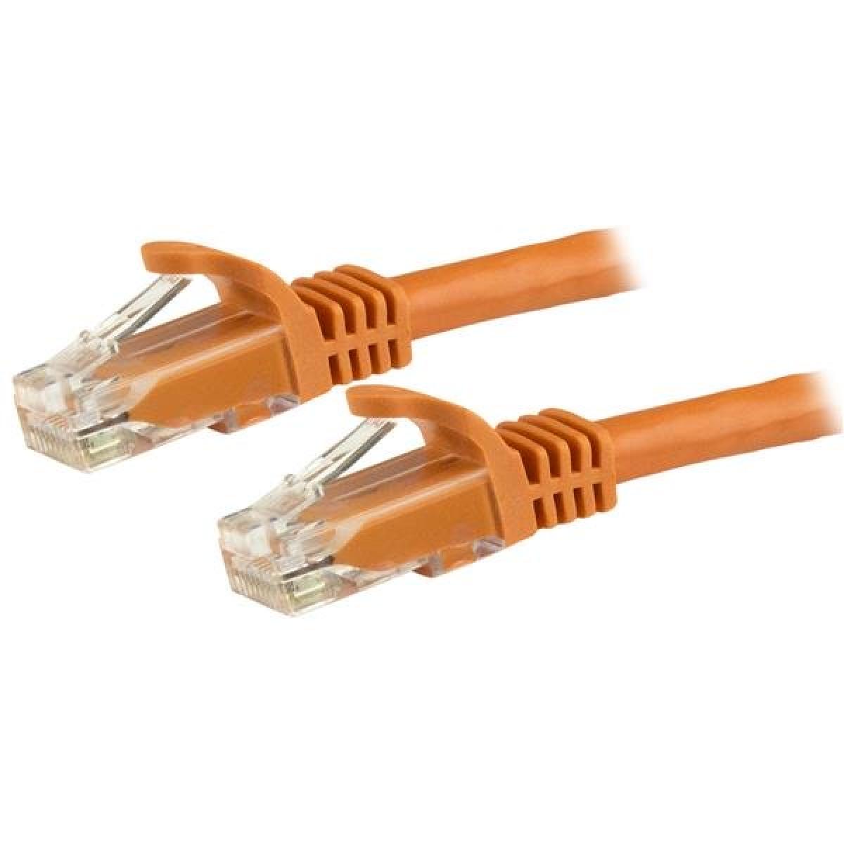 StarTech.com 7.5m CAT6 Ethernet Cable - Orange CAT 6 Gigabit Ethernet Wire -250MHz 100W PoE RJ45 UTP Network/Patch Cord Snagless w/Strain Relief Individually Tested