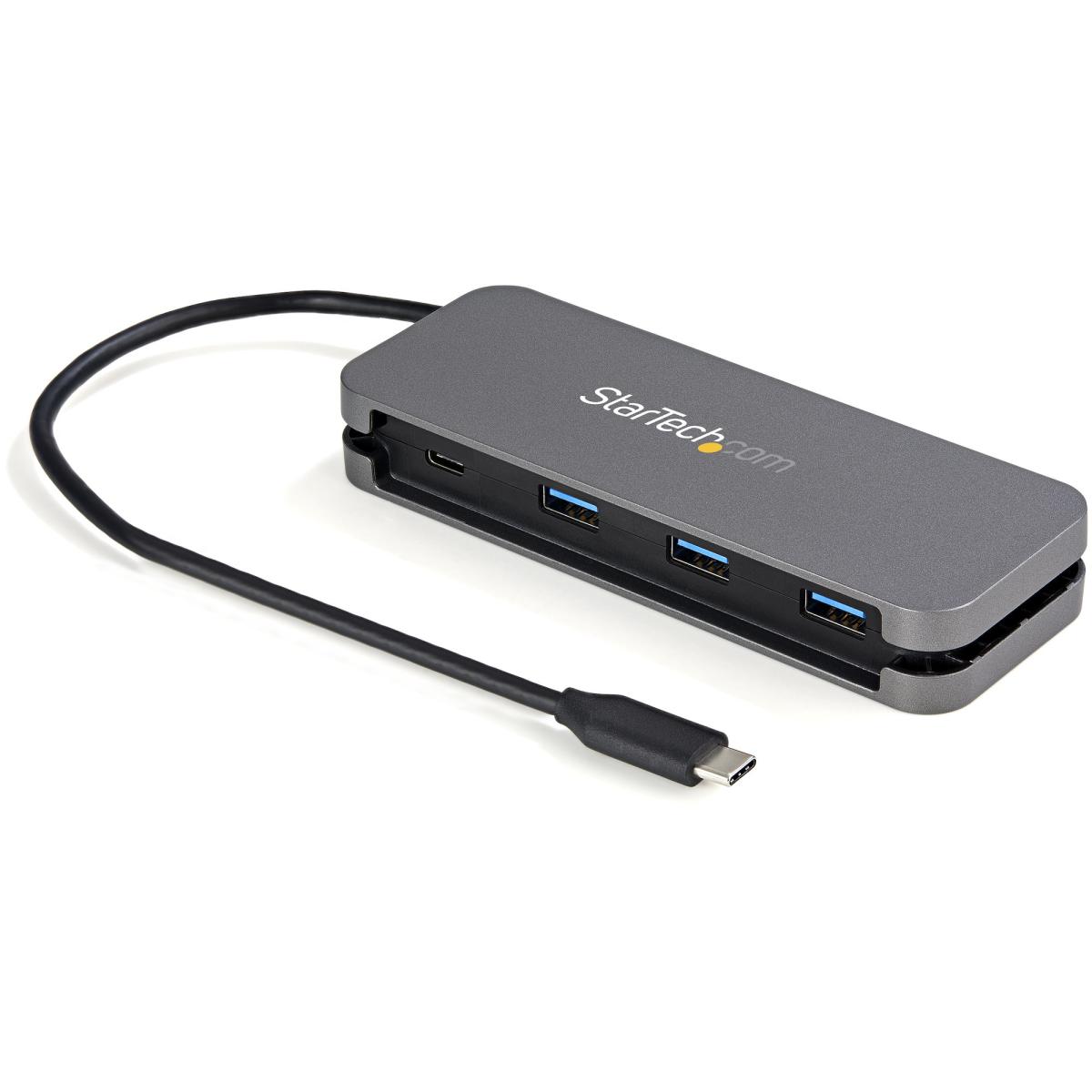 StarTech.com 4 Port USB C Hub - 3x USB-A/1x USB-C - 5Gbps USB 3.0 Type-C Hub (3.2/3.1 Gen 1) - Bus Powered - Portable USB-C to USB-A Adapter Hub - 28.5cm (11.2") Cable w/Cable Management~4 Port USB C Hub - 3x USB-A/1x USB-C - USB 3.0 Type-C Hub - USB 3.2 