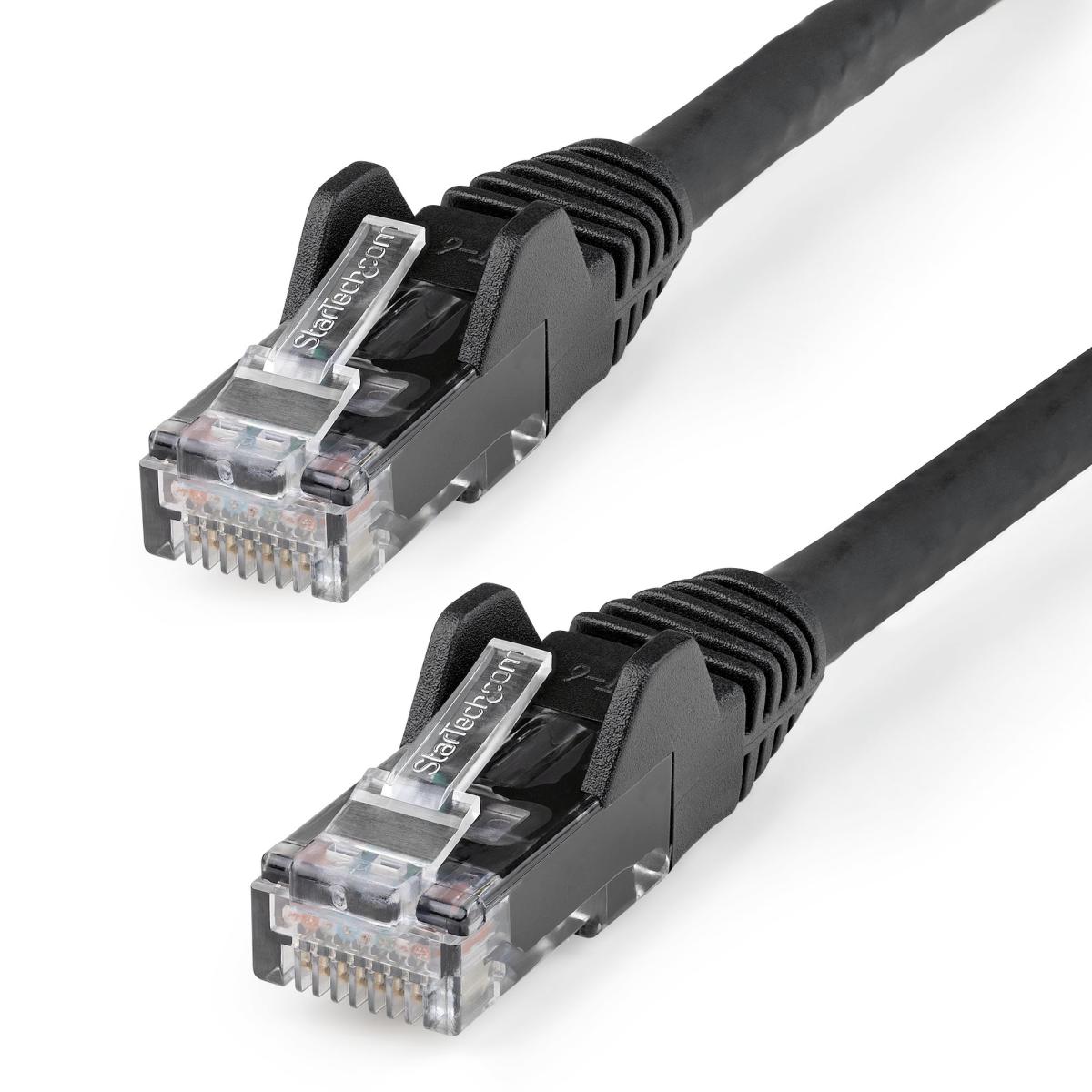 StarTech.com 50cm CAT6 Ethernet Cable - LSZH (Low Smoke Zero Halogen) - 10 Gigabit 250Mhz 100W PoE RJ45 10GbE UTP Network Patch Cord Snagless with Strain Relief - Black, CAT 6, ETL Verified, 24AWG