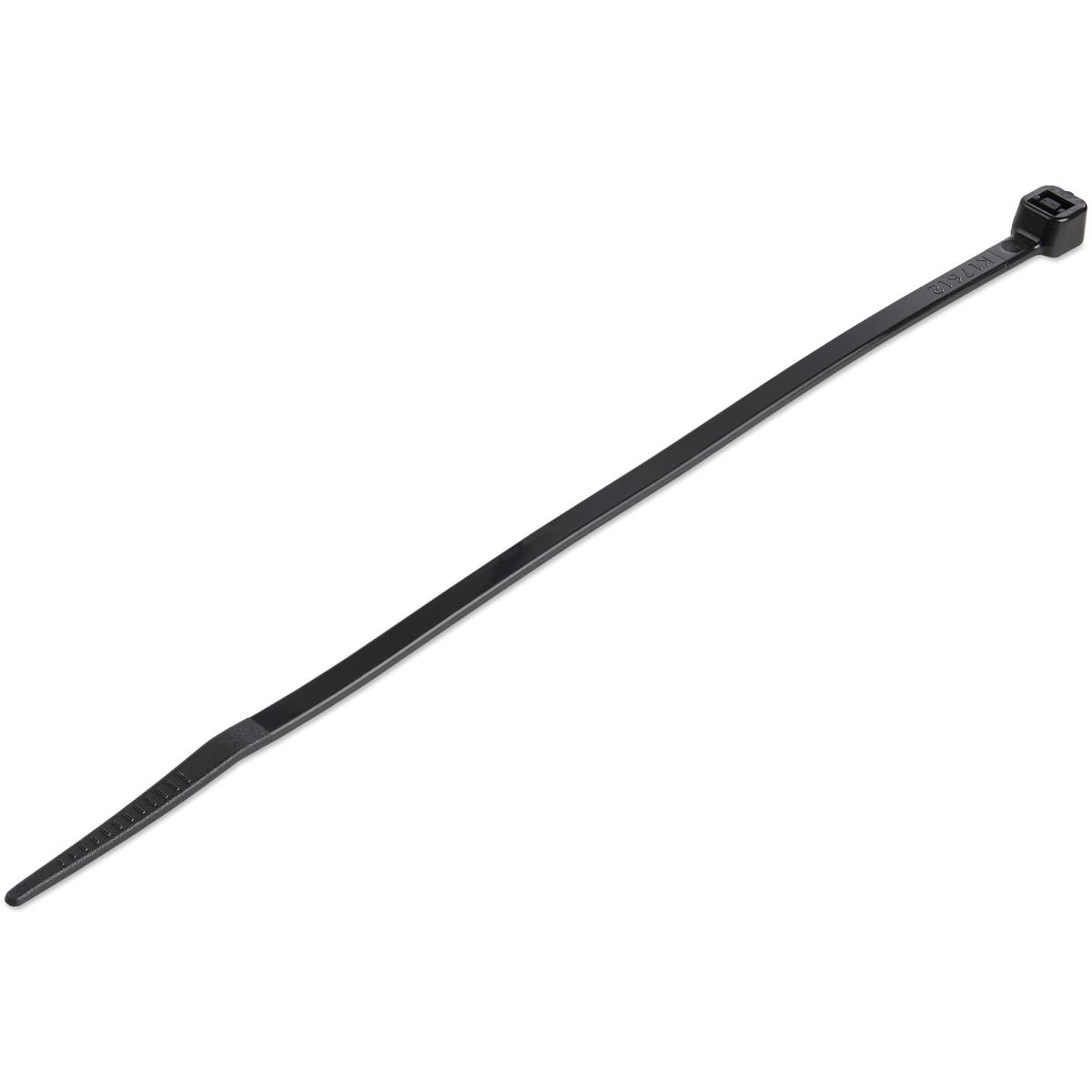 StarTech.com 1000-Pack 6"(15cm) Cable Ties - 1/8"(3.6mm) wide, 1-3/8"(39mm) Bundle Diameter, 40lb(18kg) Tensile Strength, Nylon Self Locking Zip Ties with Curved Tip, UL Listed, Black - TAA