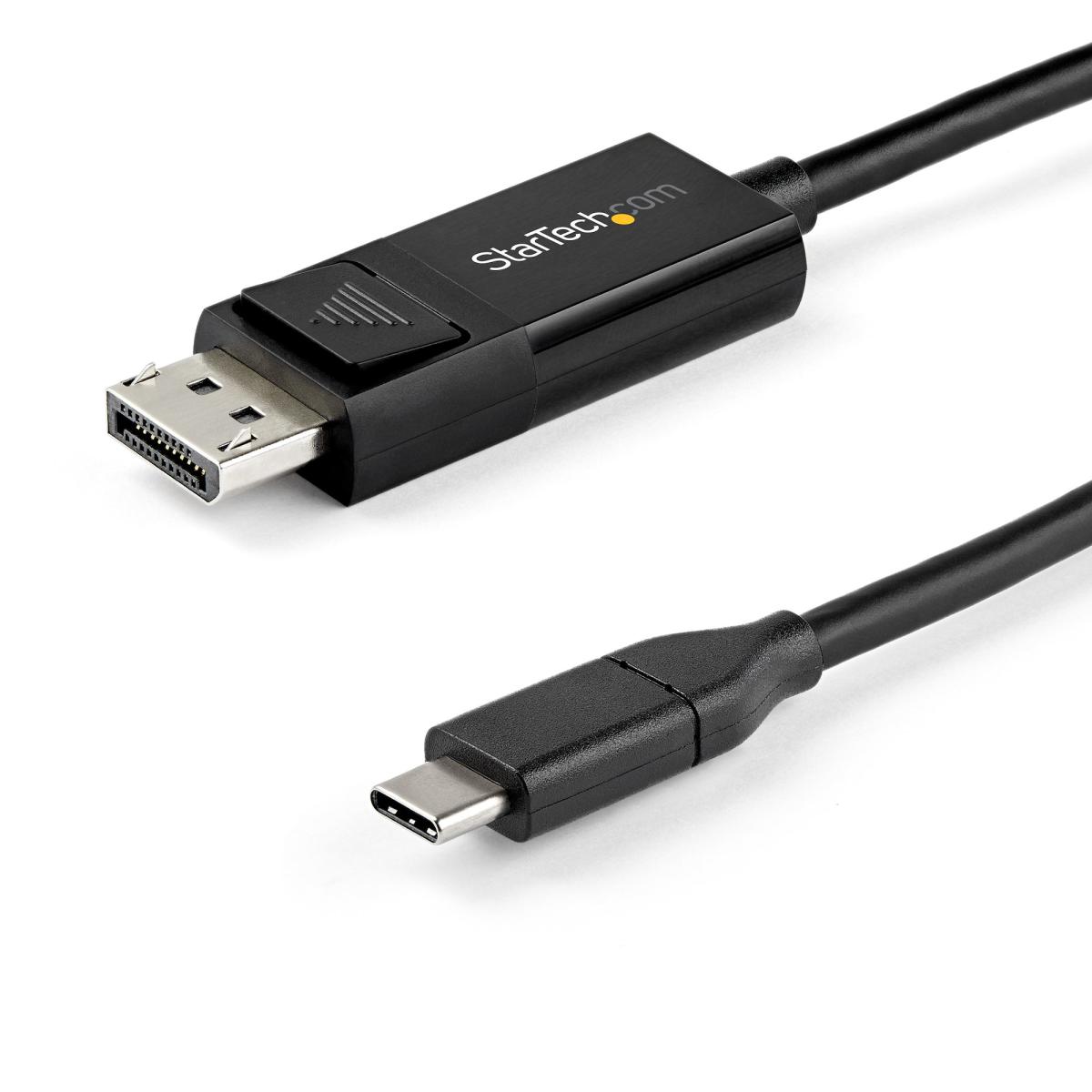 StarTech.com 3.3ft (1m) USB C to DisplayPort 1.4 Cable 8K 60Hz/4K - Bidirectional DP to USB-C or USB-C to DP Reversible Video Adapter Cable -HBR3/HDR/DSC - USB Type-C/Thunderbolt Monitor Cable
