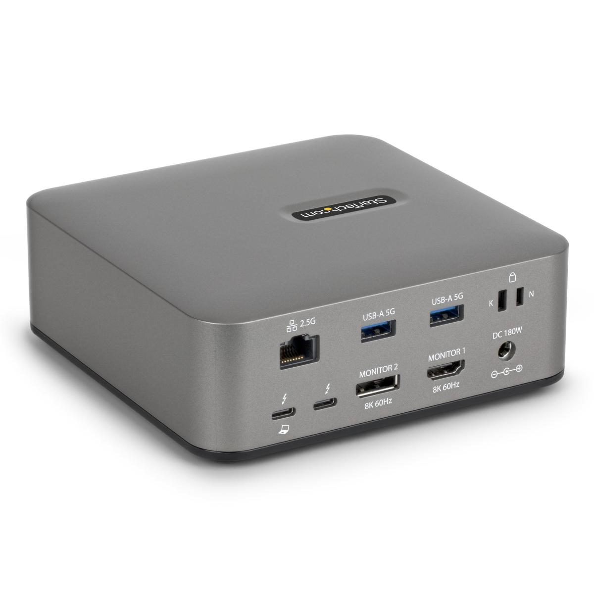 StarTech.com Thunderbolt 5 Docking Station, DP / HDMI, Triple Monitor Dock up to 4K 144Hz or Dual 8K 60Hz, 5x USB Ports, 140W Laptop Charging