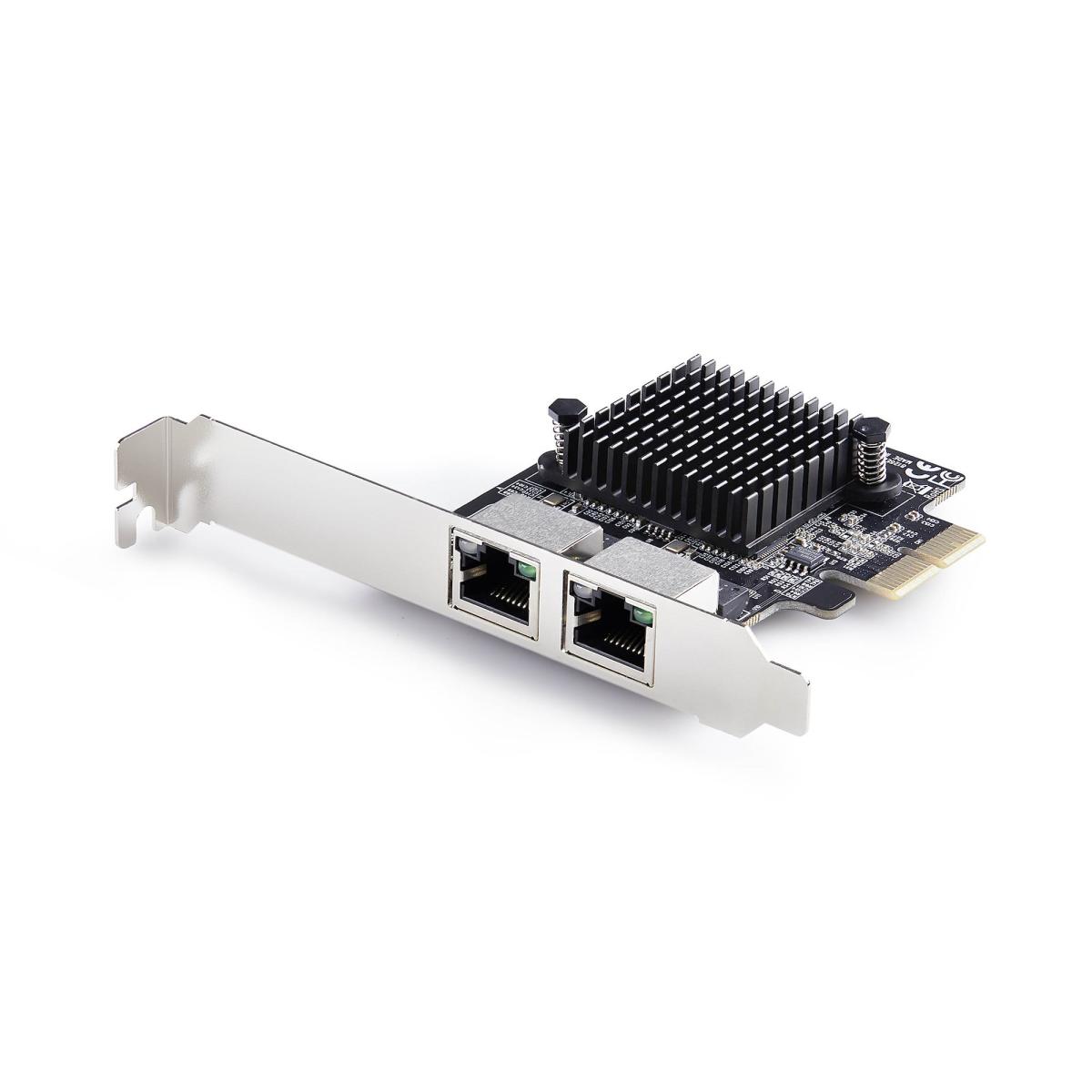 StarTech.com 2-Port 5G Gigabit PCIe Network Adapter Card, 5G/2.5G/1G/100M/10M PCI Express LAN Card, Realtek RTL8126, Windows and Linux, TAA Compliant