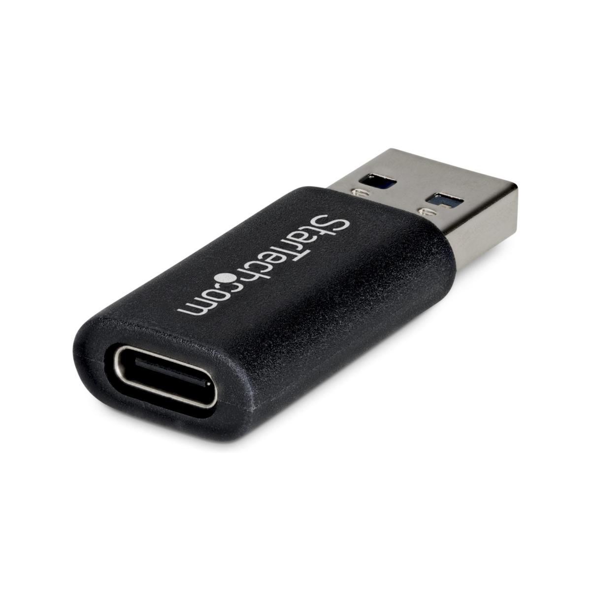 StarTech.com USB-A to USB-C Adapter, USB-A Male to USB-C Female Converter, USB 10Gbps, 5V 900mA, USB to USB C Adapter for USB-A Chargers/Hubs