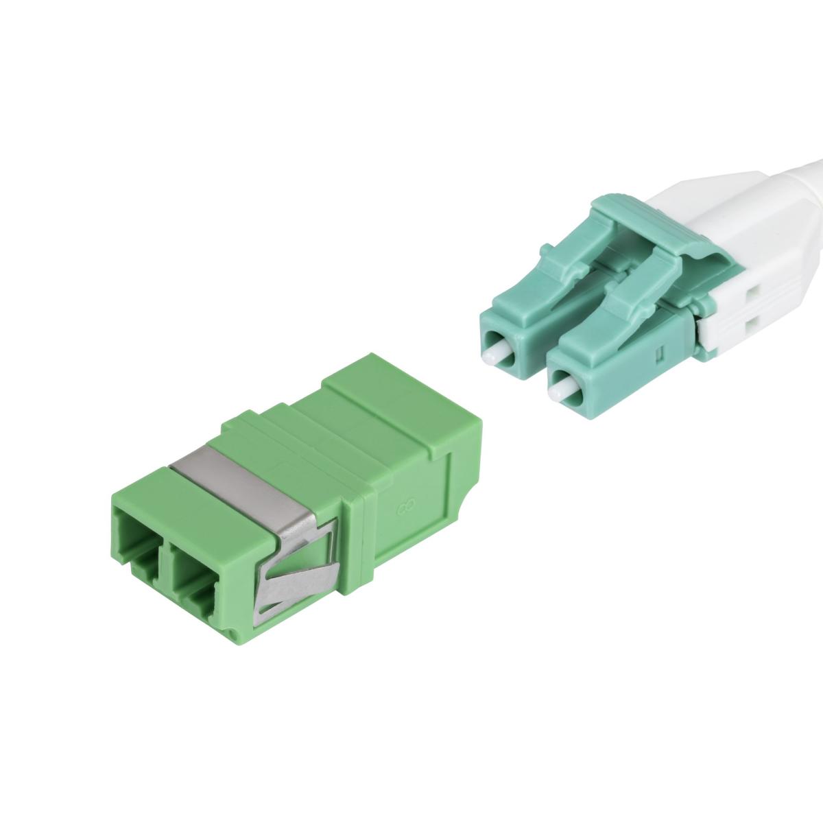 StarTech.com LC to LC Coupler 10 Pack, OS2 Single Mode SC Footprint LC Fiber Optic Coupler without Flange, LC/APC Duplex Adapter