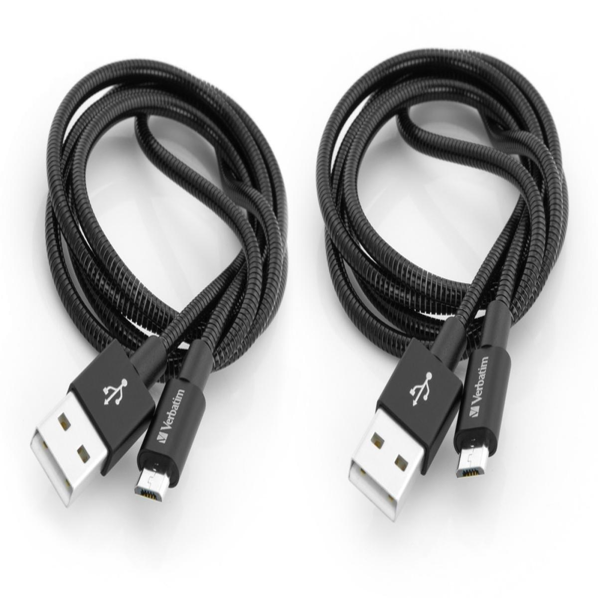 Verbatim 48874 USB cable USB 3.2 Gen 1 (3.1 Gen 1) 1 m Micro-USB A USB A Black
